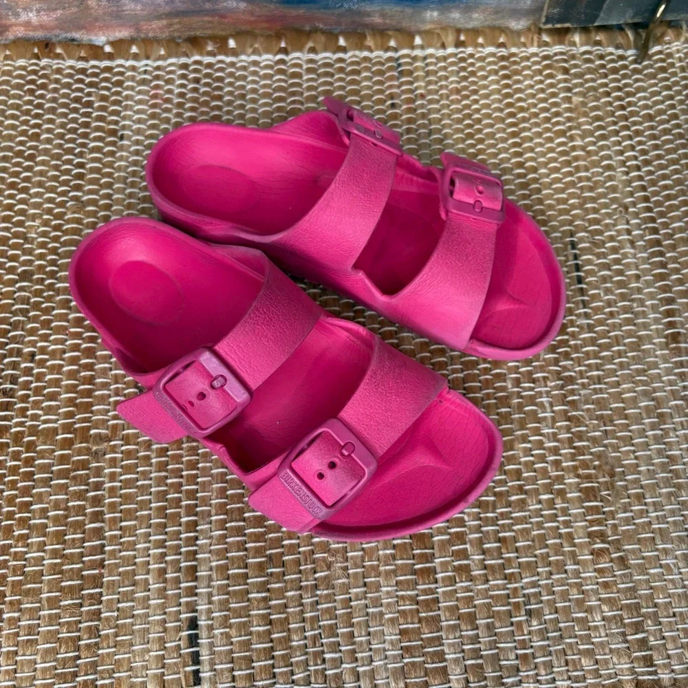 Birkenstock Kids' Arizona EVA Slide Sandals Hot Pink Size 30 = US 12-12.5
